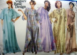 1945 1987  VOGUE LONG FLOWING FLARE SS-LS CAFTAN PATTERN 6-14